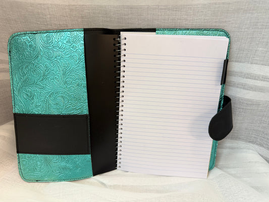 Turquoise Embossed Notebook Holder