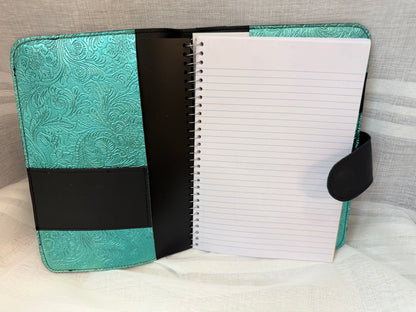 Turquoise Embossed Notebook Holder