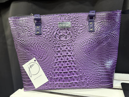 Quilted faux leather tote