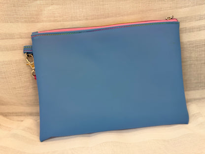 Blue Dot Vinyl Travel Pouch