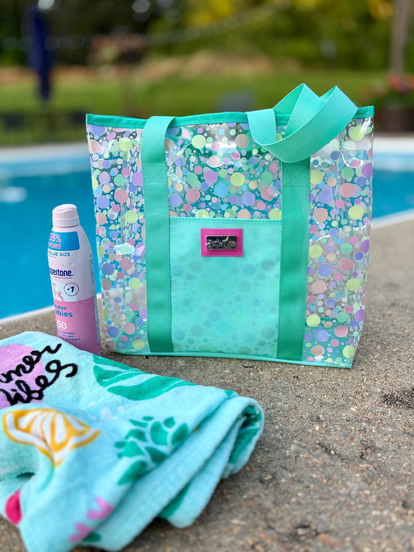 Clear Dots Beach Bag