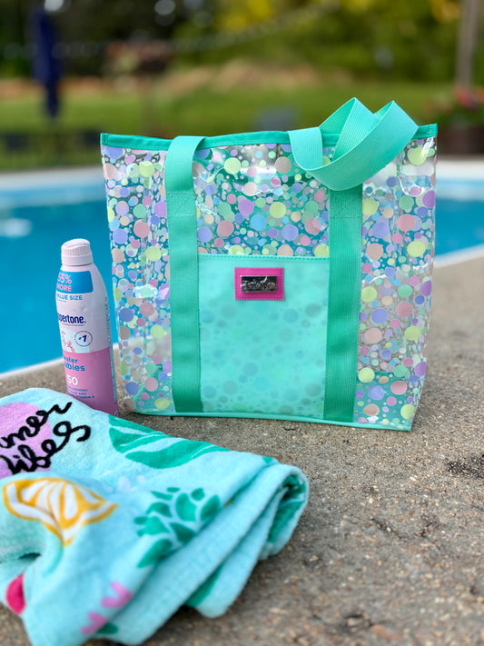 Clear Dots Beach Bag